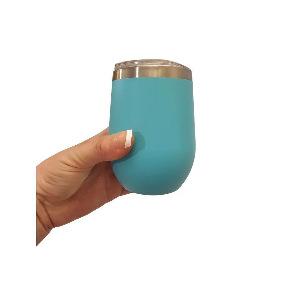 Insulated Wine Tumbler With Lid - Bra Off Sweats On Hair Up Wine Gone - 12 Oz St